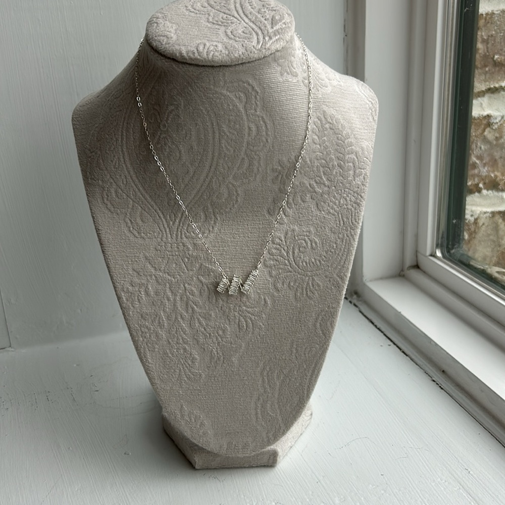 Versona brass cubic zirconia necklace NWT
